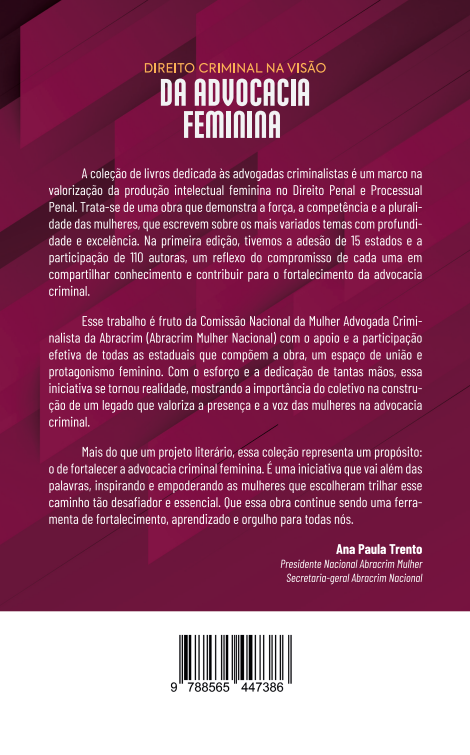 Direito Criminal na Visão da Advocacia Feminina - Coleção: As Criminalistas Volume 1 - São Paulo