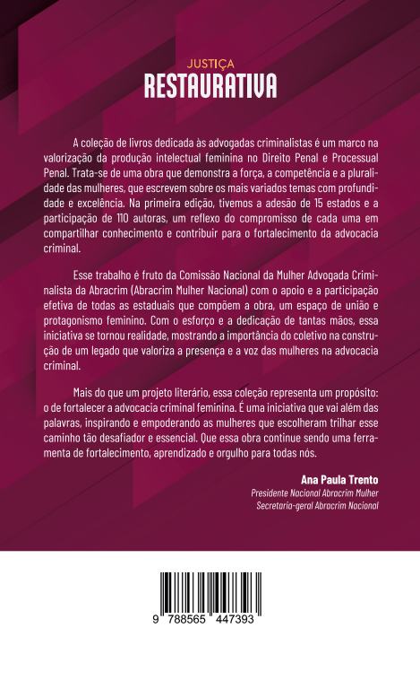 Justiça Restaurativa - Coleção As Criminalistas - Volume 1 - Rio de Janeiro