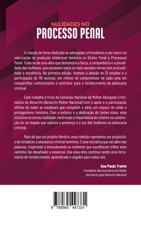 Nulidades no Processo Pena l - Coleção: As Criminalistas - Volume 1 - Distrito Federal